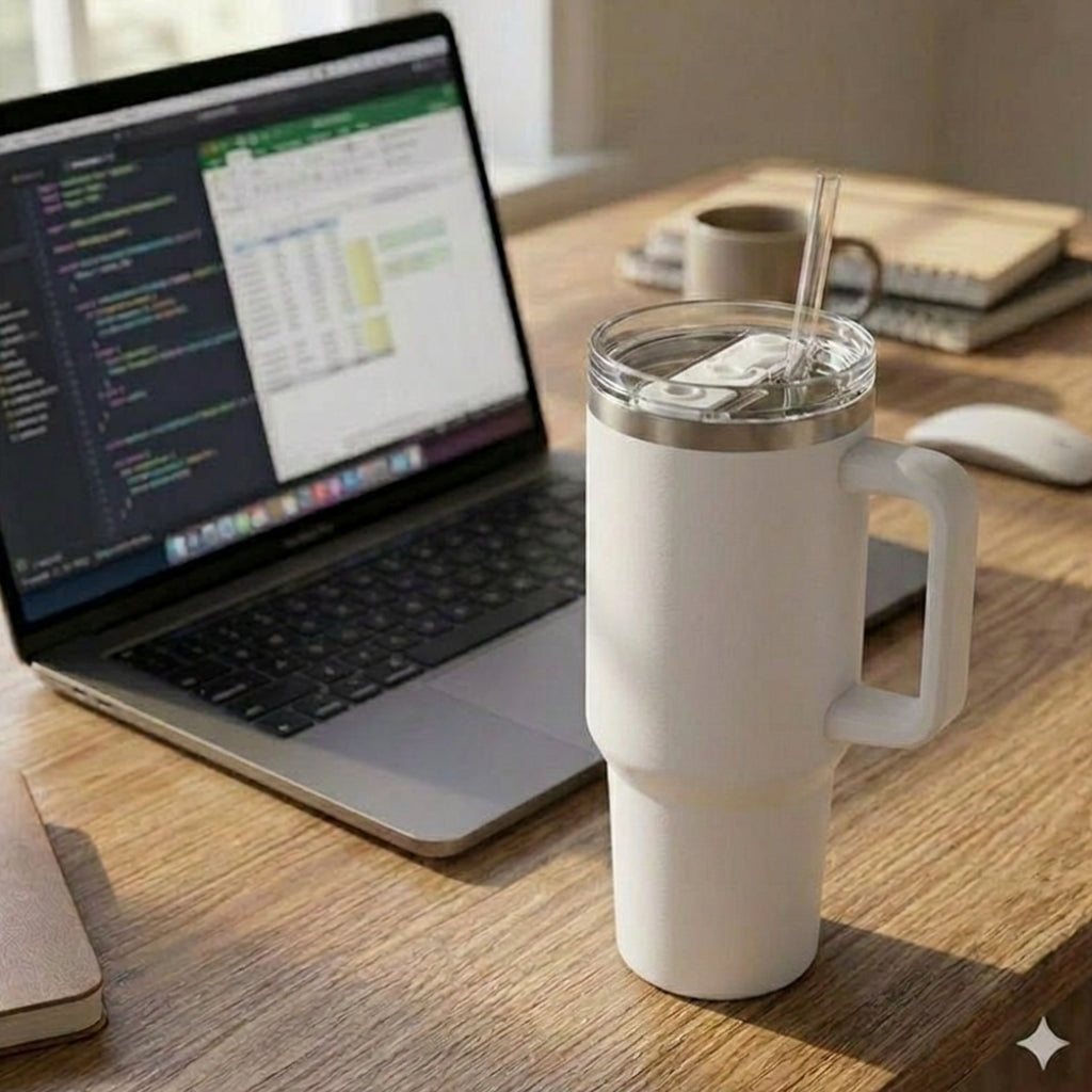 White frostflow premium tumbler - 1200ml